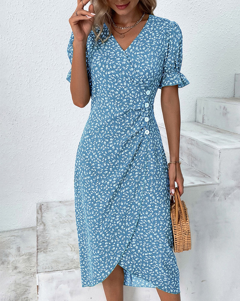 Tilda - Robe Boutonnée Raffinée