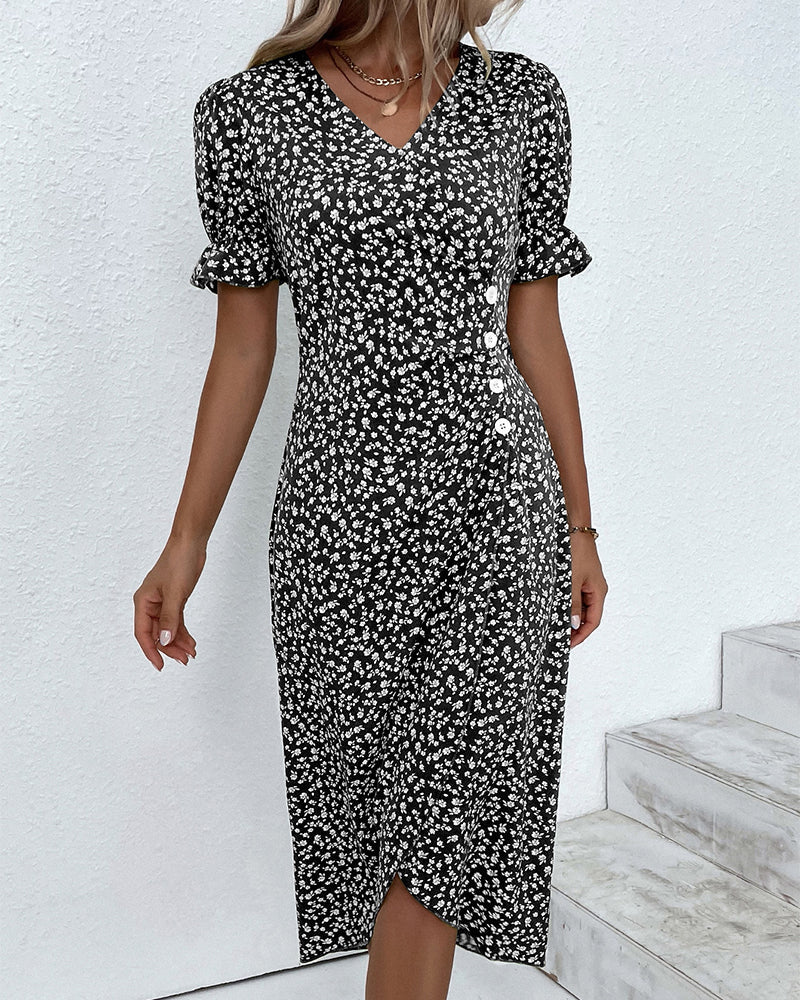 Tilda - Robe Boutonnée Raffinée
