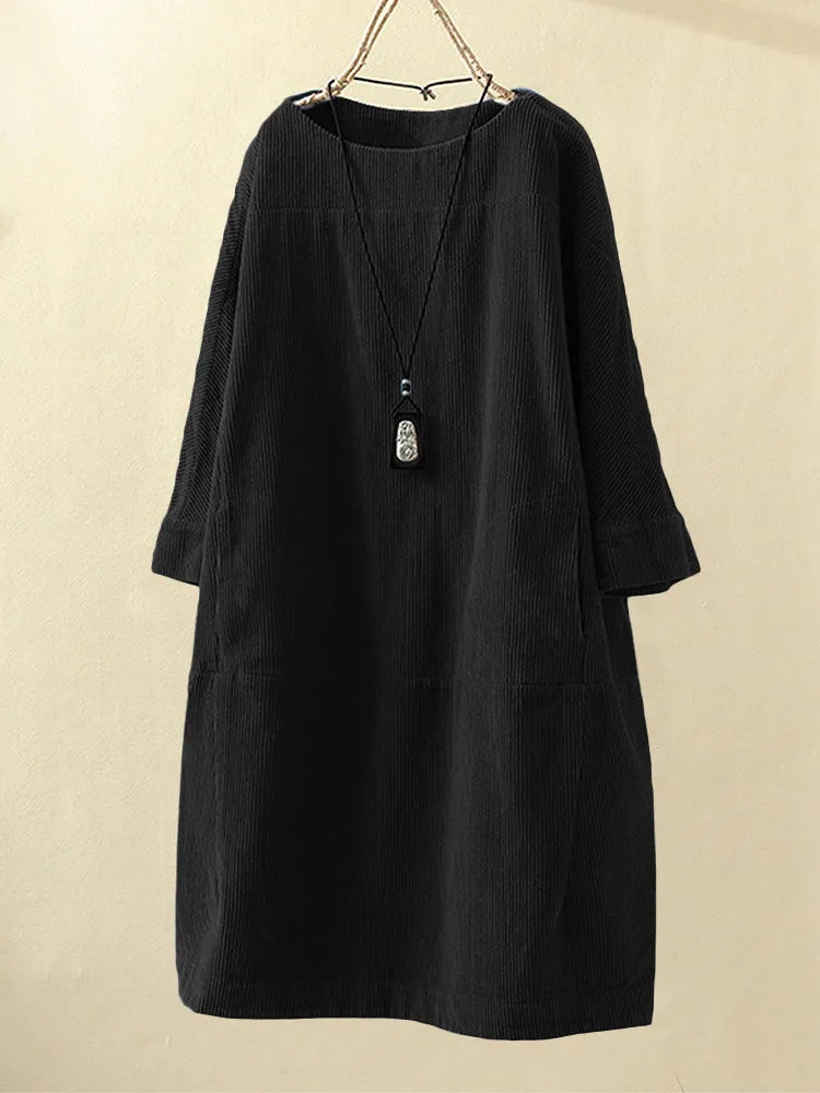 Eugénie - Robe En Velours Côtelé