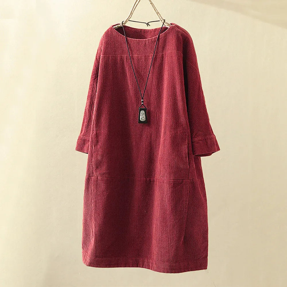 Eugénie - Robe En Velours Côtelé