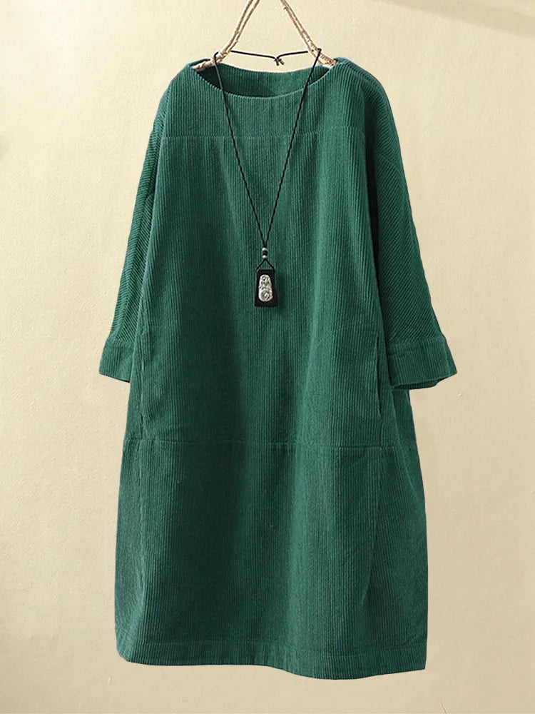 Eugénie - Robe En Velours Côtelé