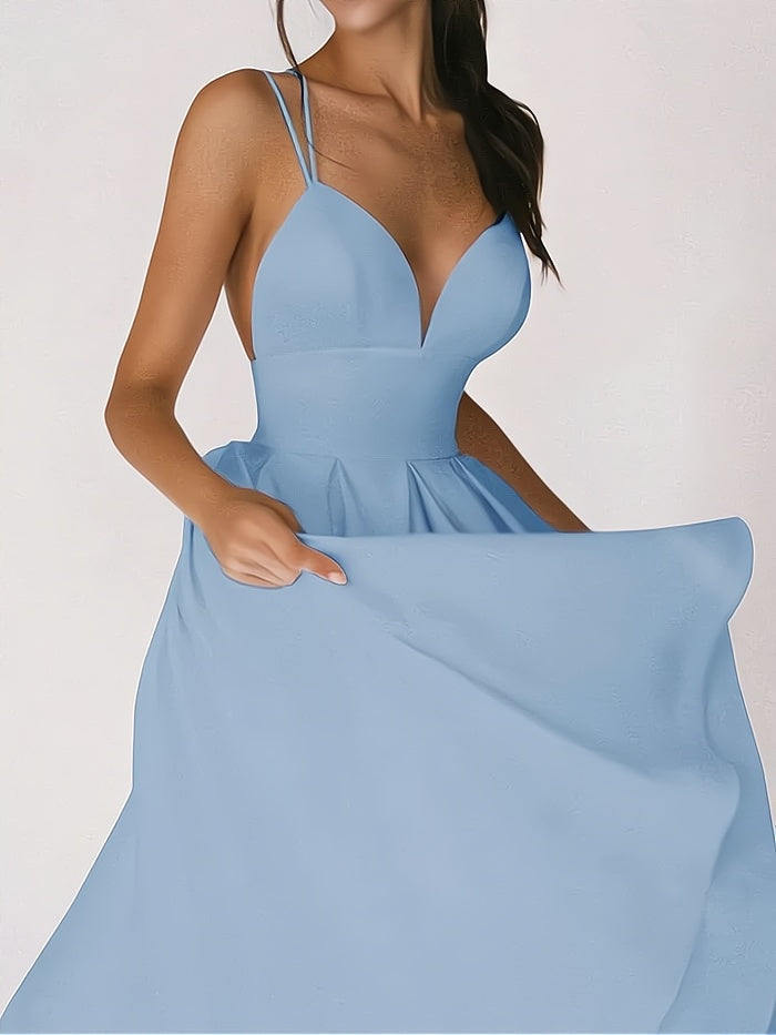 Jeanne - Robe Élégante Avec Col En V