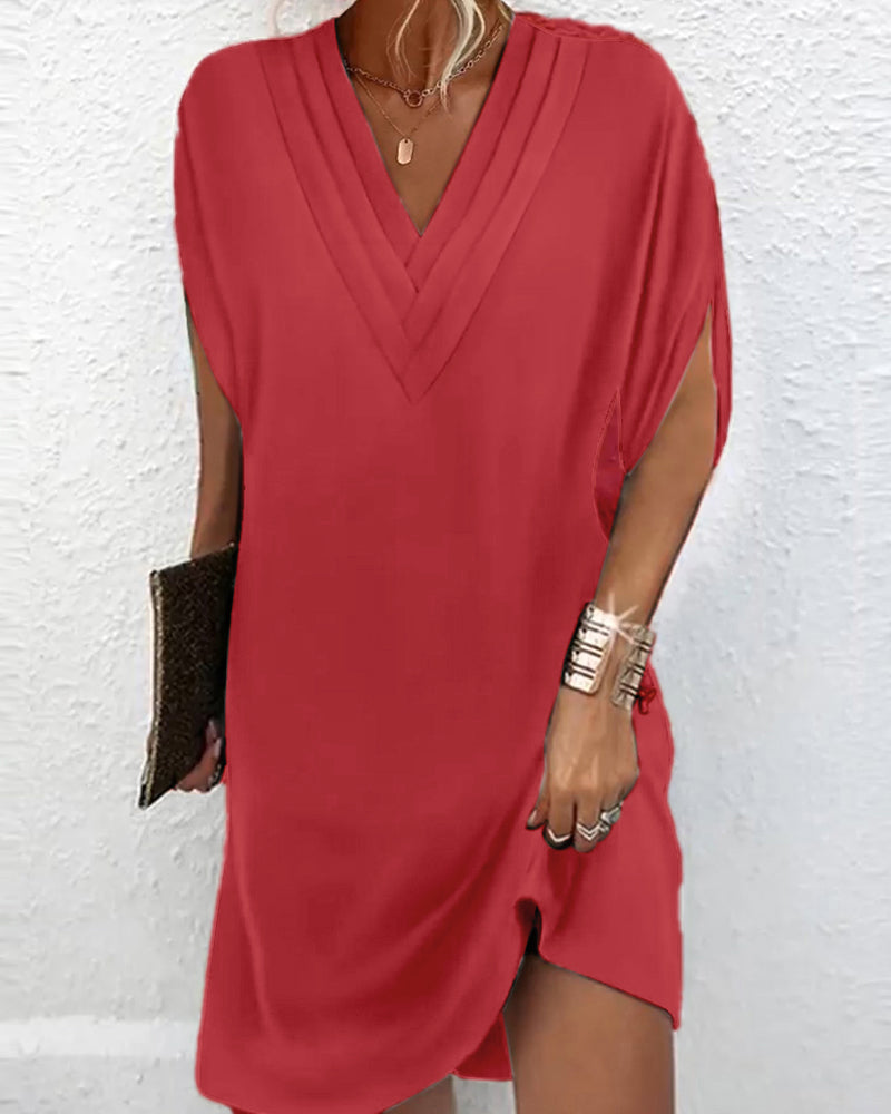 Sylvie - Robe Élégante À Manches Fendues