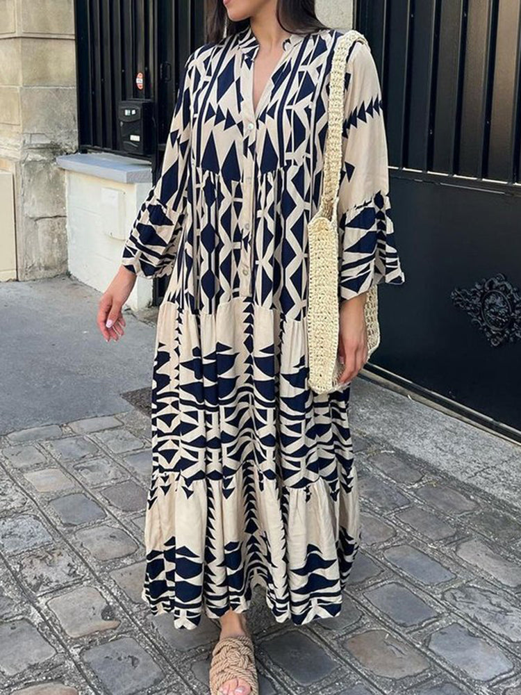 Flavie - Robe longue graphique