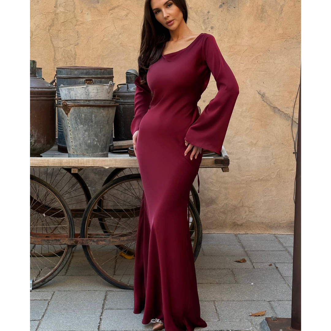 Rosemonde - Robe De Soirée Élégante À Manches Longues