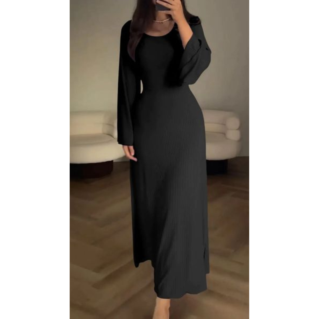 Brigitte - Robe longue à manches longues