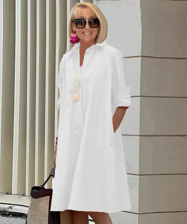 Léa - Robe Chemise Chic Et Élégante