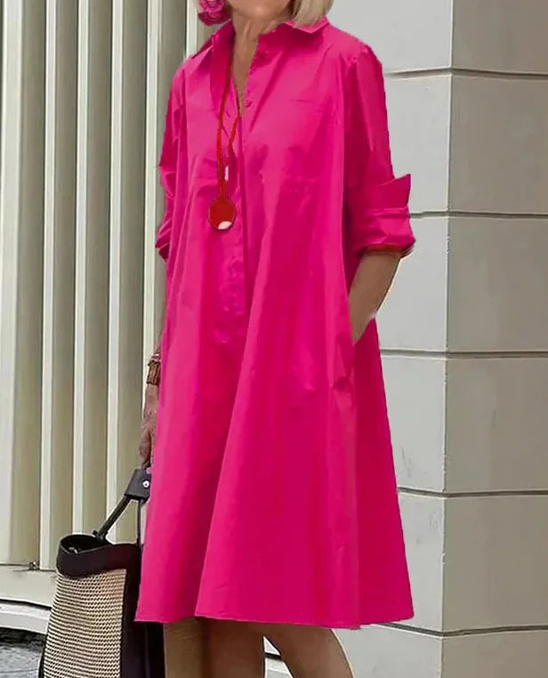 Léa - Robe Chemise Chic Et Élégante