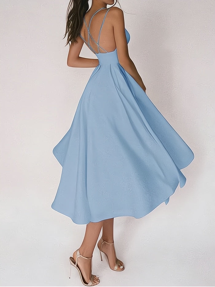 Jeanne - Robe Élégante Avec Col En V