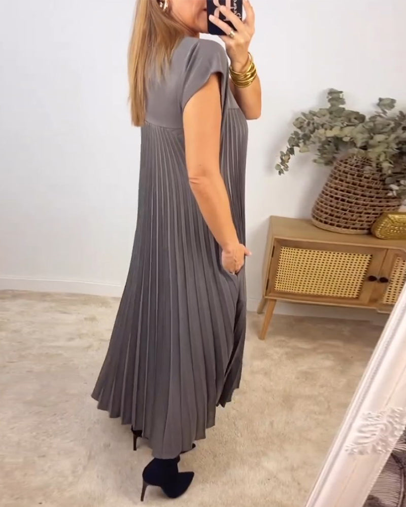 Ophélie - Robe Plissée Sans Manches