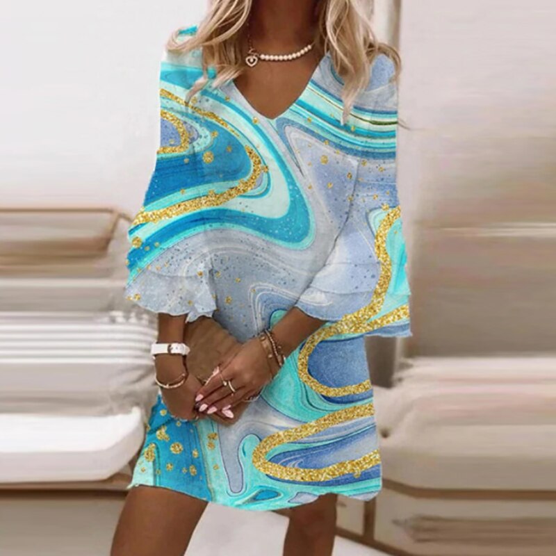 Nathalie - Robe Tendance Avec Imprimé Stylé Et Coupe Flatteuse