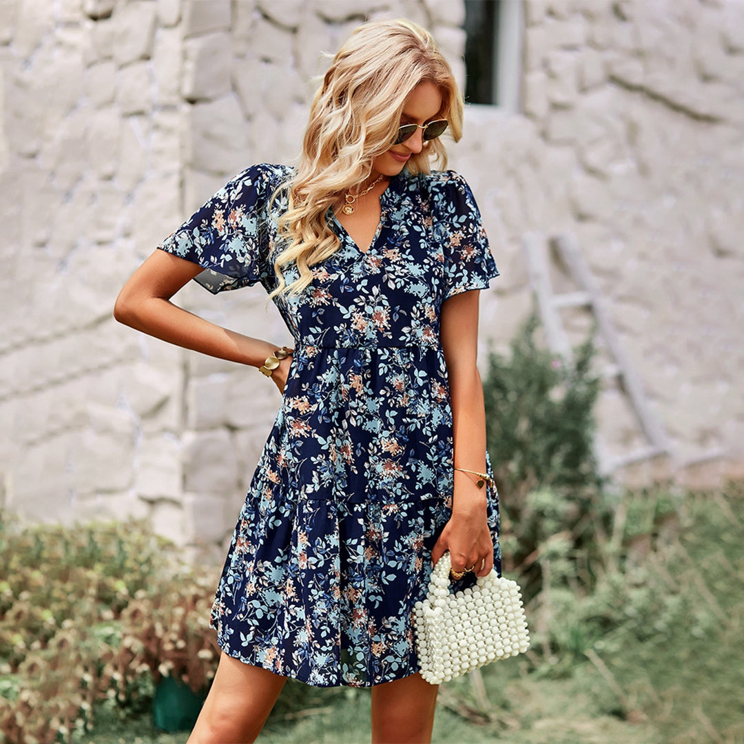 Suzanne - Robe midi à fleurs