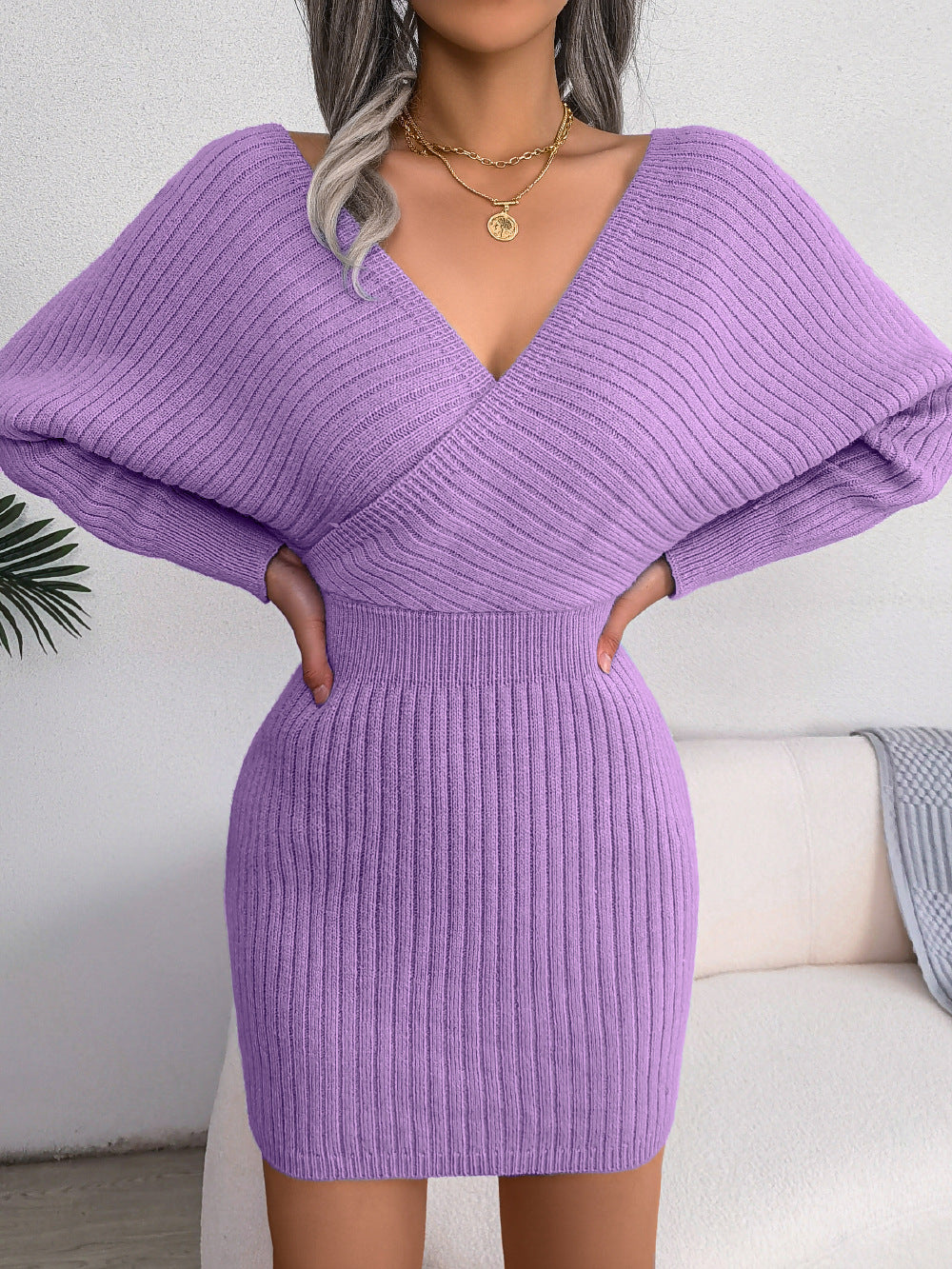 Maelis - Robe Enveloppante Tricotée