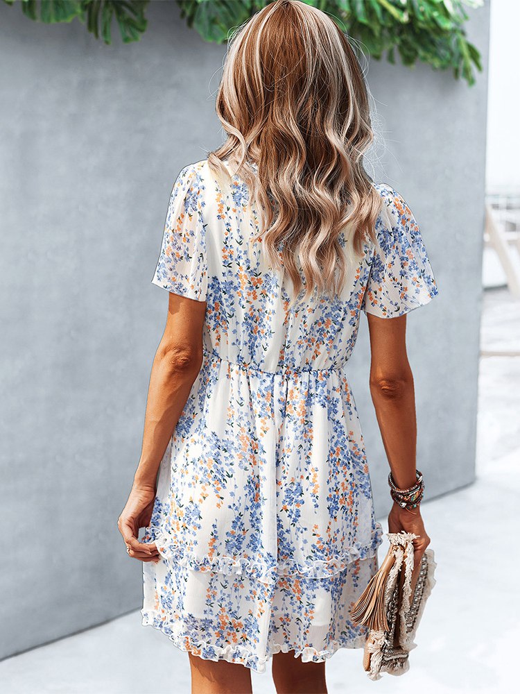 Ghislaine - Robe Mini Fleurs