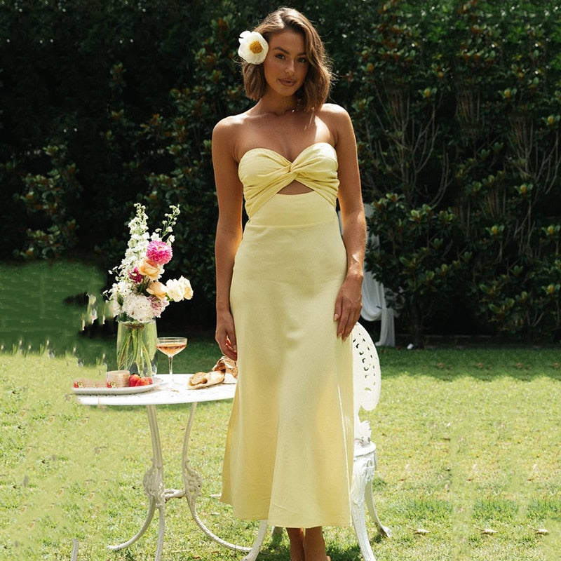 Elvire - Robe Midi Sans Manches