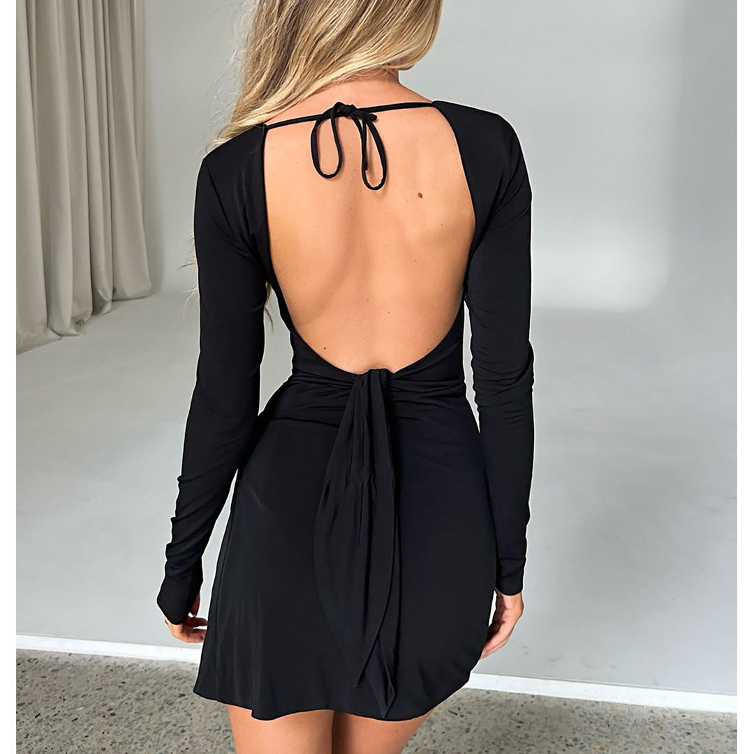 Delvine - Robe Mini Élégante Avec Fente