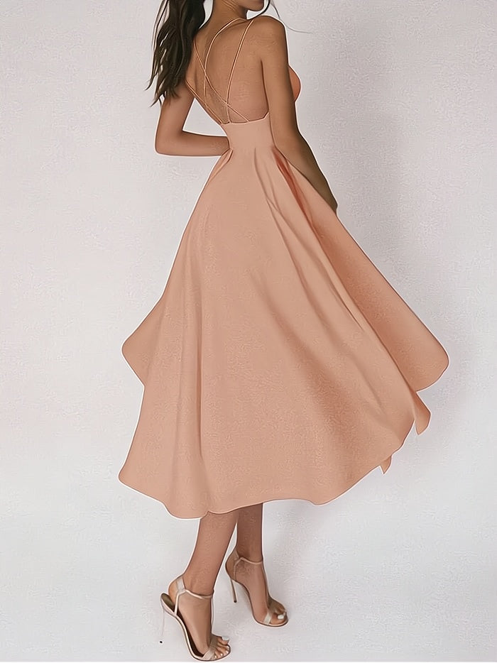 Jeanne - Robe Élégante Avec Col En V