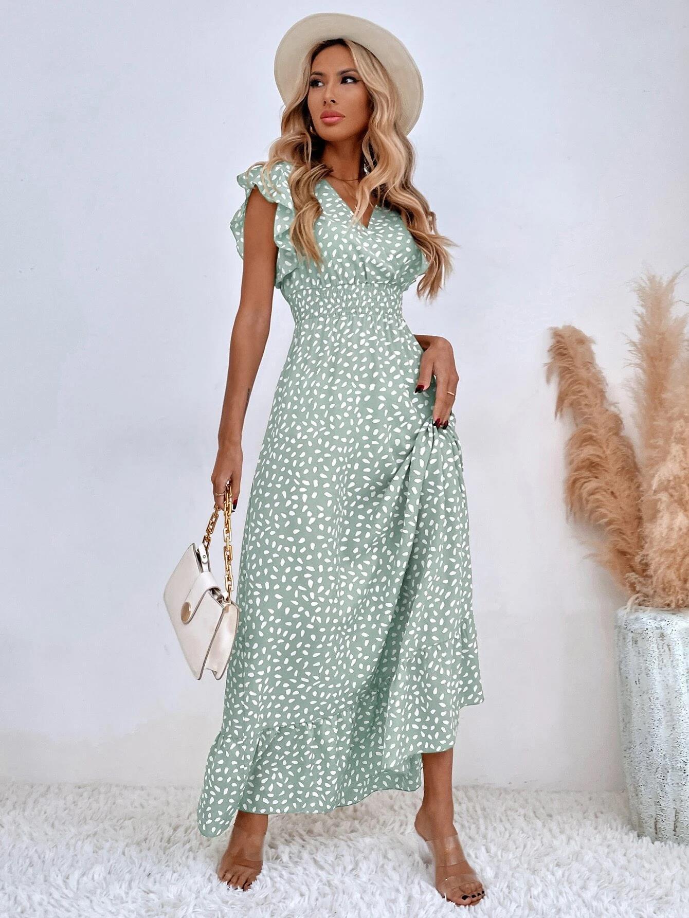 Céleste - Robe Maxi À Pois