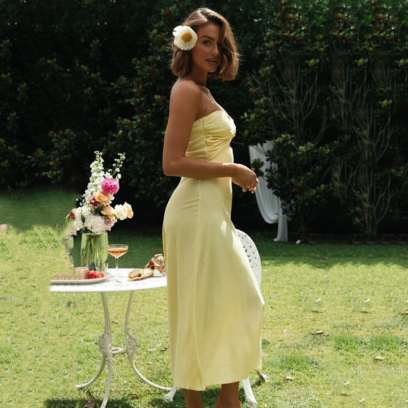 Elvire - Robe Midi Sans Manches