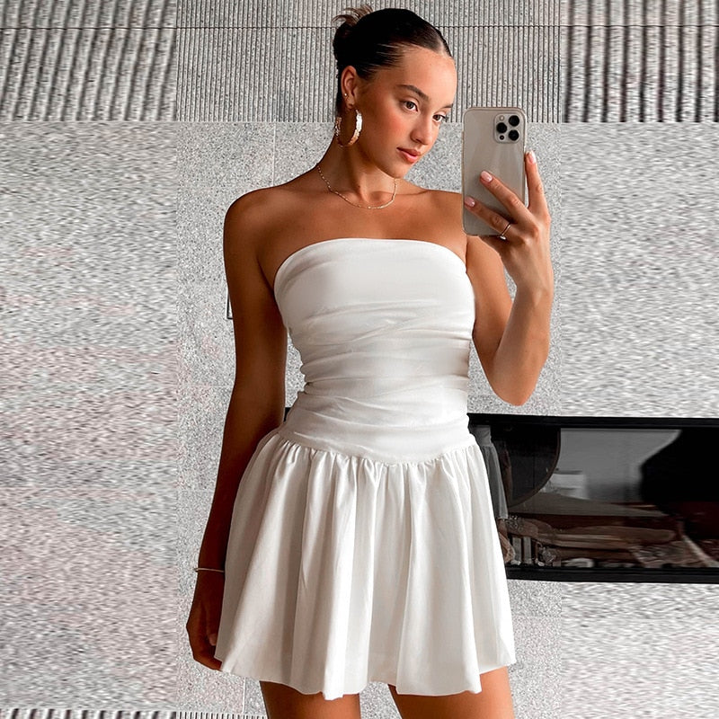 Syviane - Robe Mini Sans Manches