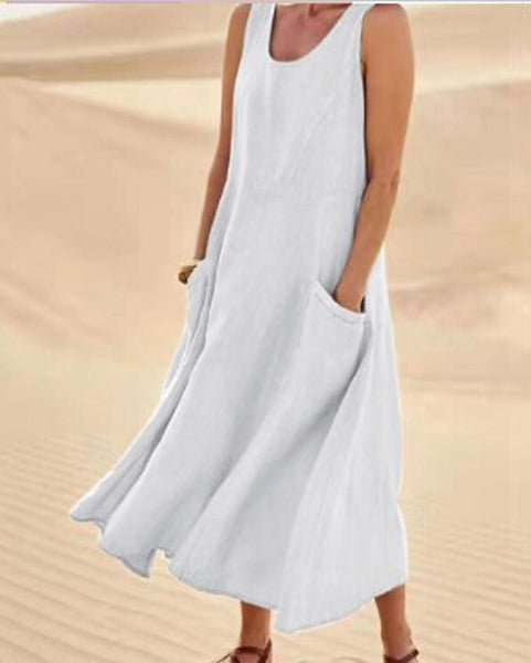 Murielle - Robe En Coton Avec Poches