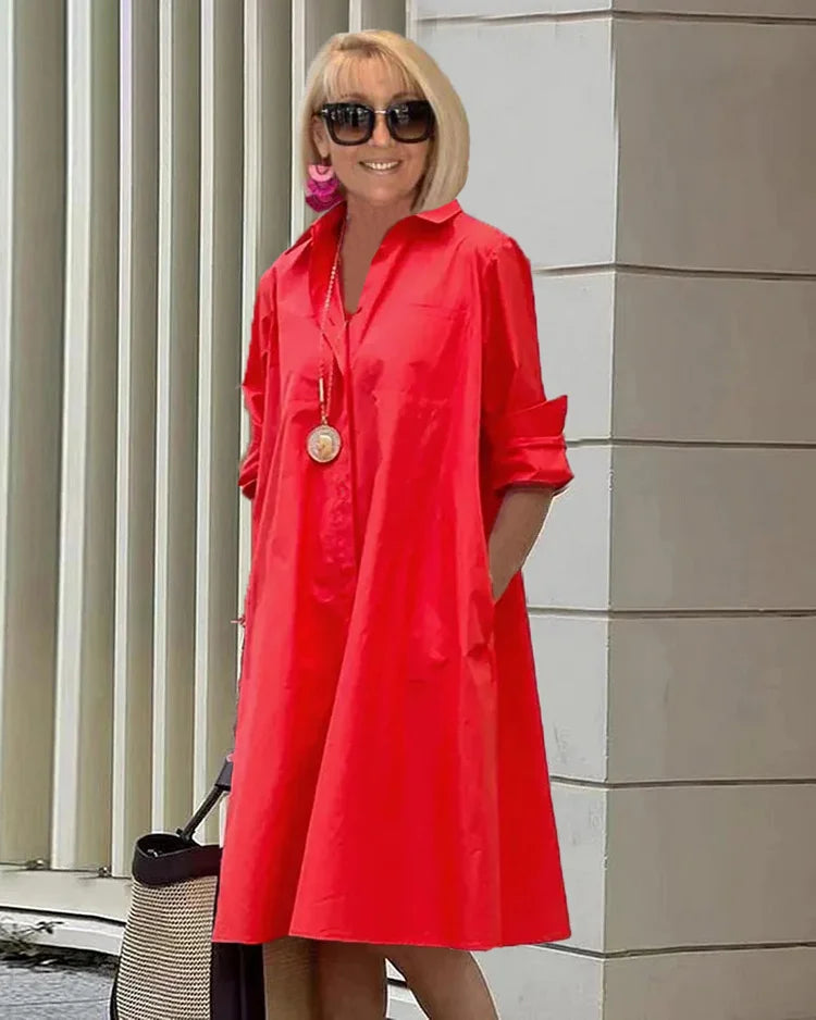 Léa - Robe Chemise Chic Et Élégante