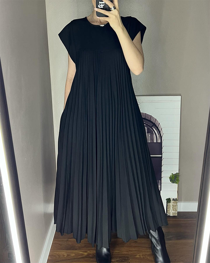 Ophélie - Robe Plissée Sans Manches