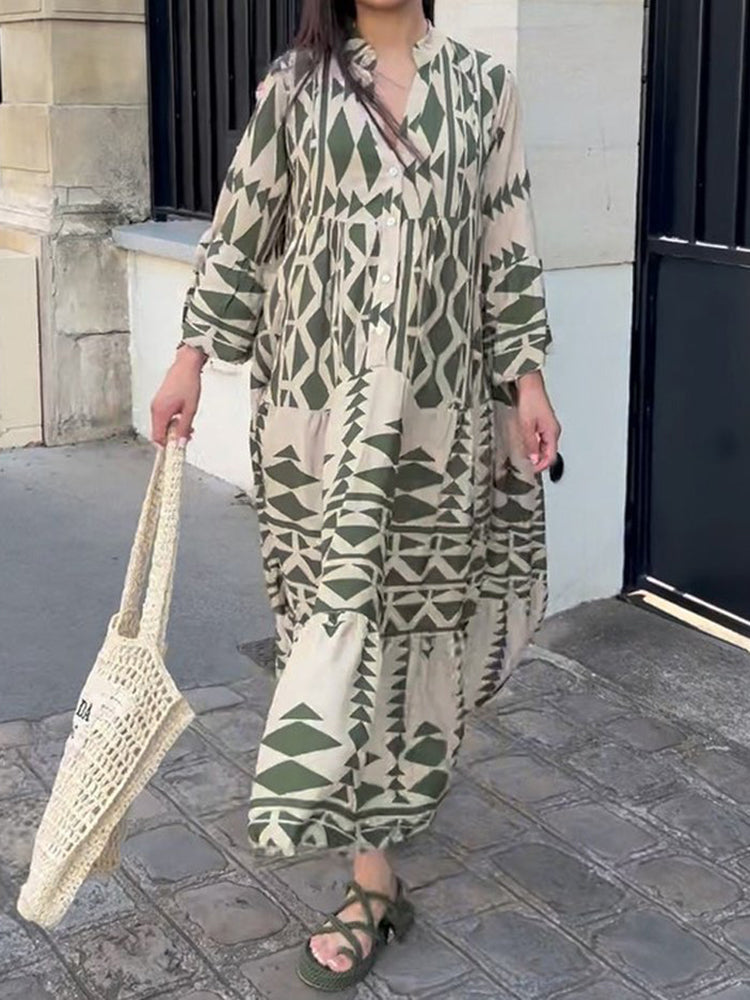 Flavie - Robe longue graphique