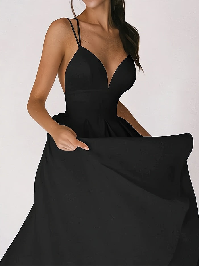 Jeanne - Robe Élégante Avec Col En V