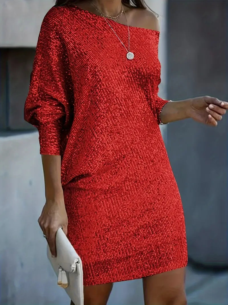 Gisella - Robe De Soirée À Paillettes Contrastées