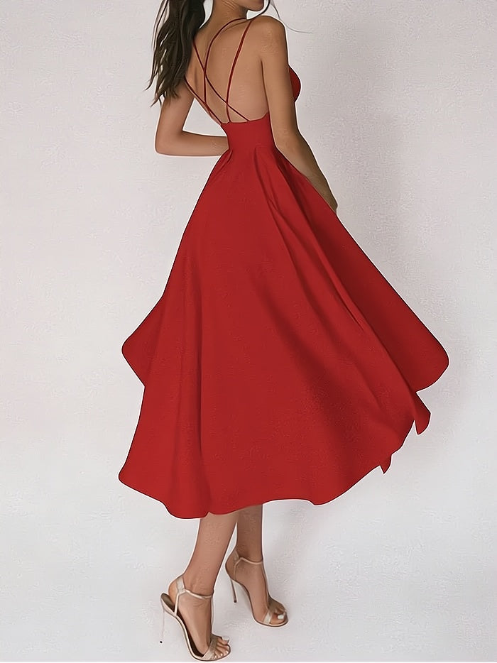 Jeanne - Robe Élégante Avec Col En V