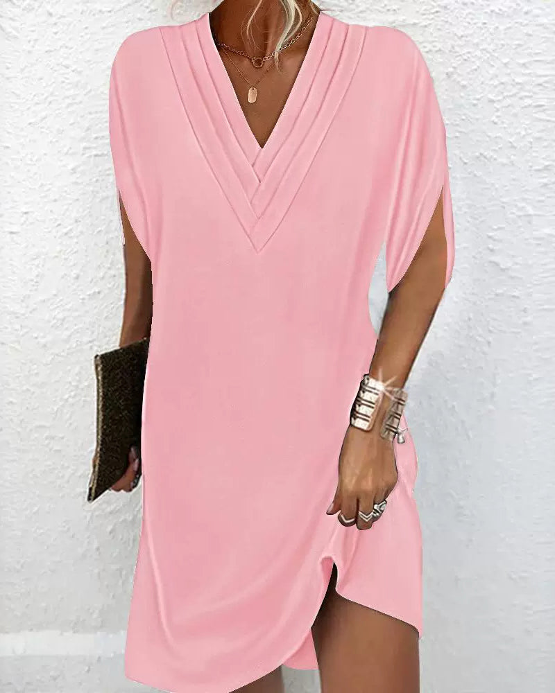Sylvie - Robe Élégante À Manches Fendues