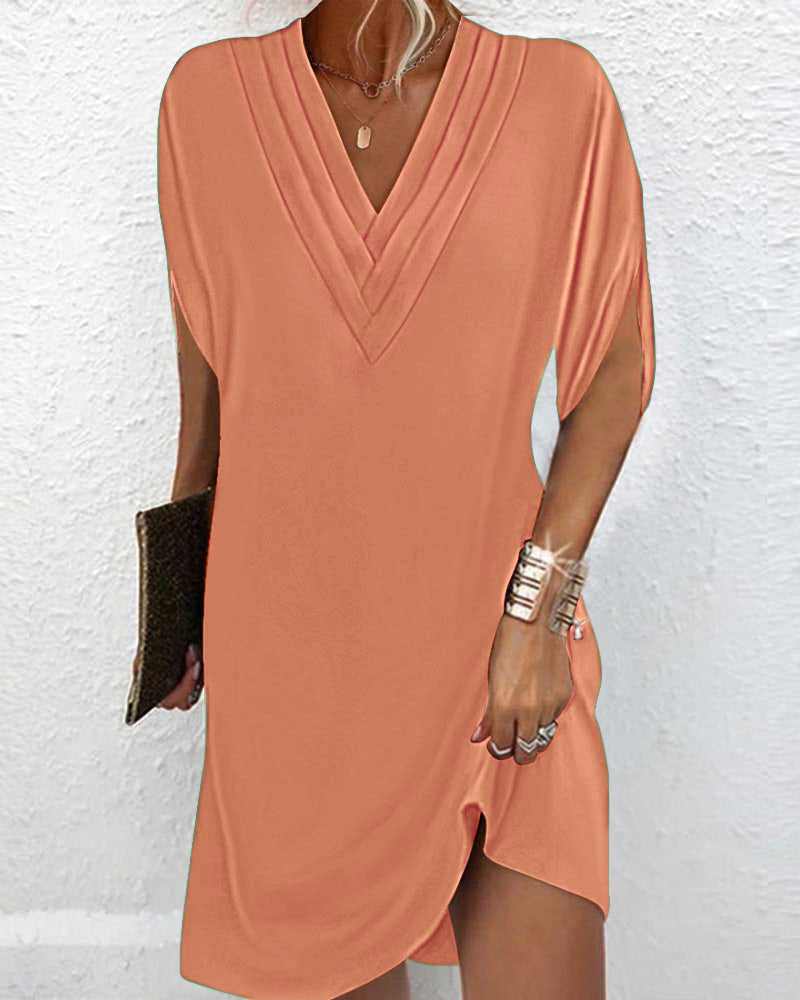 Sylvie - Robe Élégante À Manches Fendues