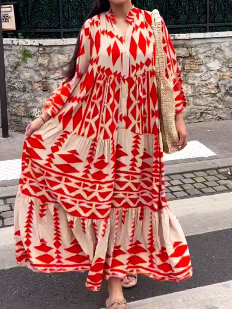 Flavie - Robe longue graphique