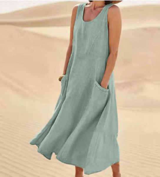 Murielle - Robe En Coton Avec Poches