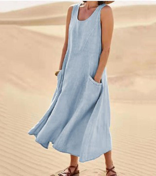 Murielle - Robe En Coton Avec Poches