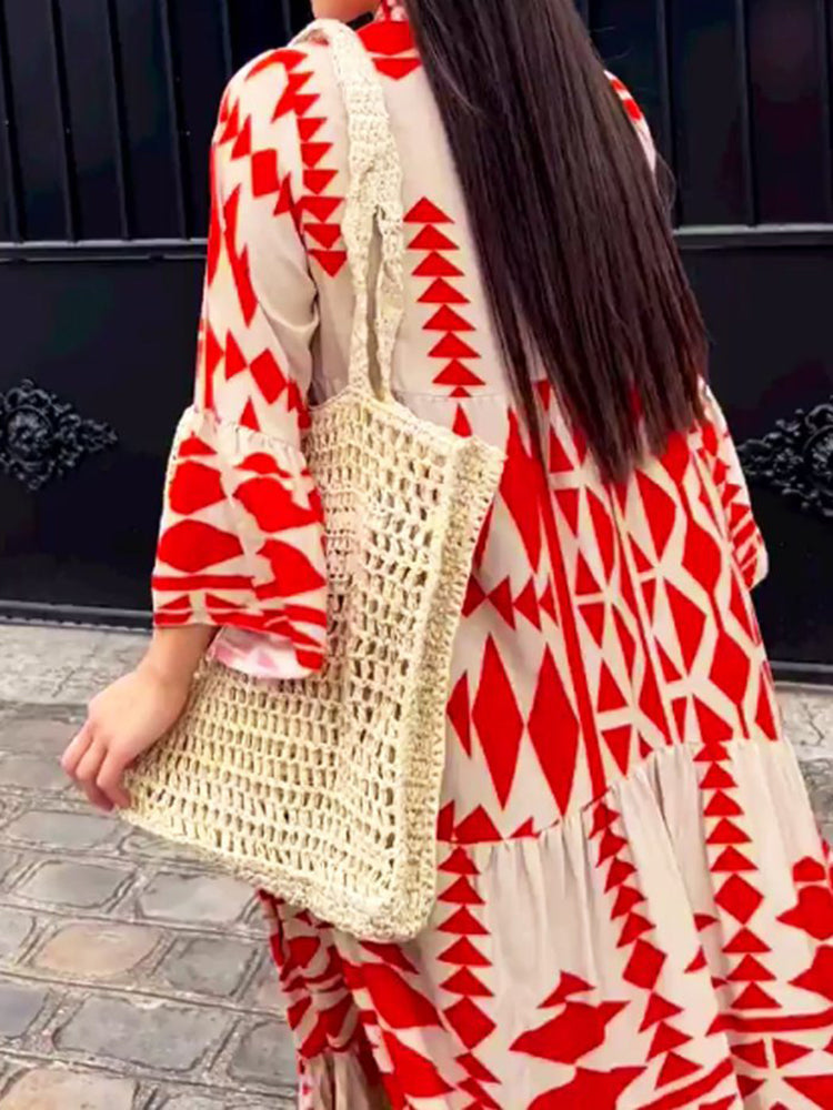 Flavie - Robe longue graphique