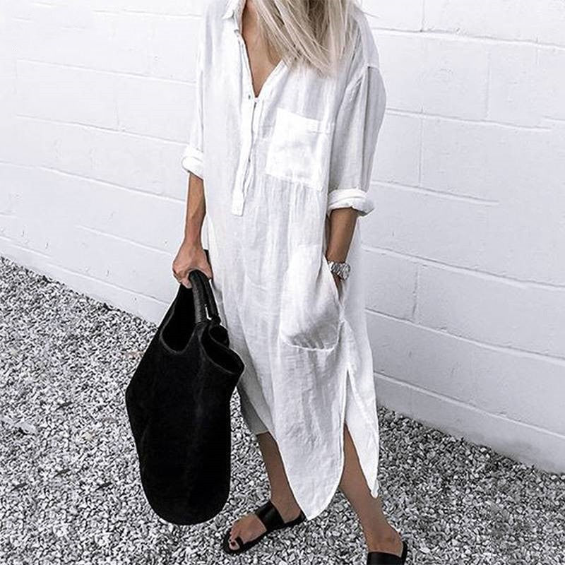 Ludgarde - Élégante Robe En Lin