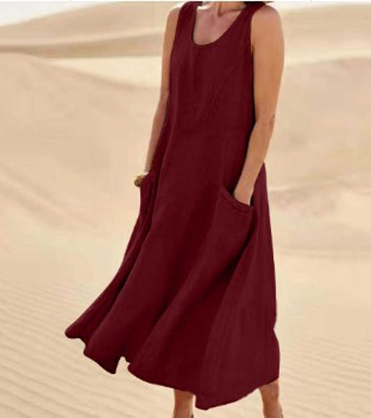 Murielle - Robe En Coton Avec Poches