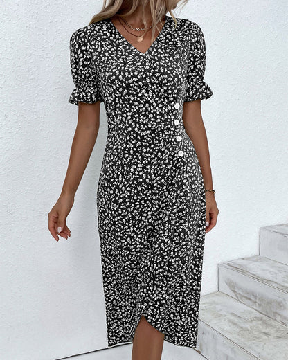 Tilda - Robe Boutonnée Raffinée