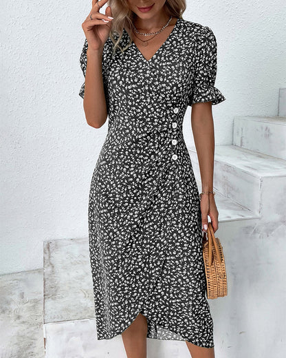 Tilda - Robe Boutonnée Raffinée