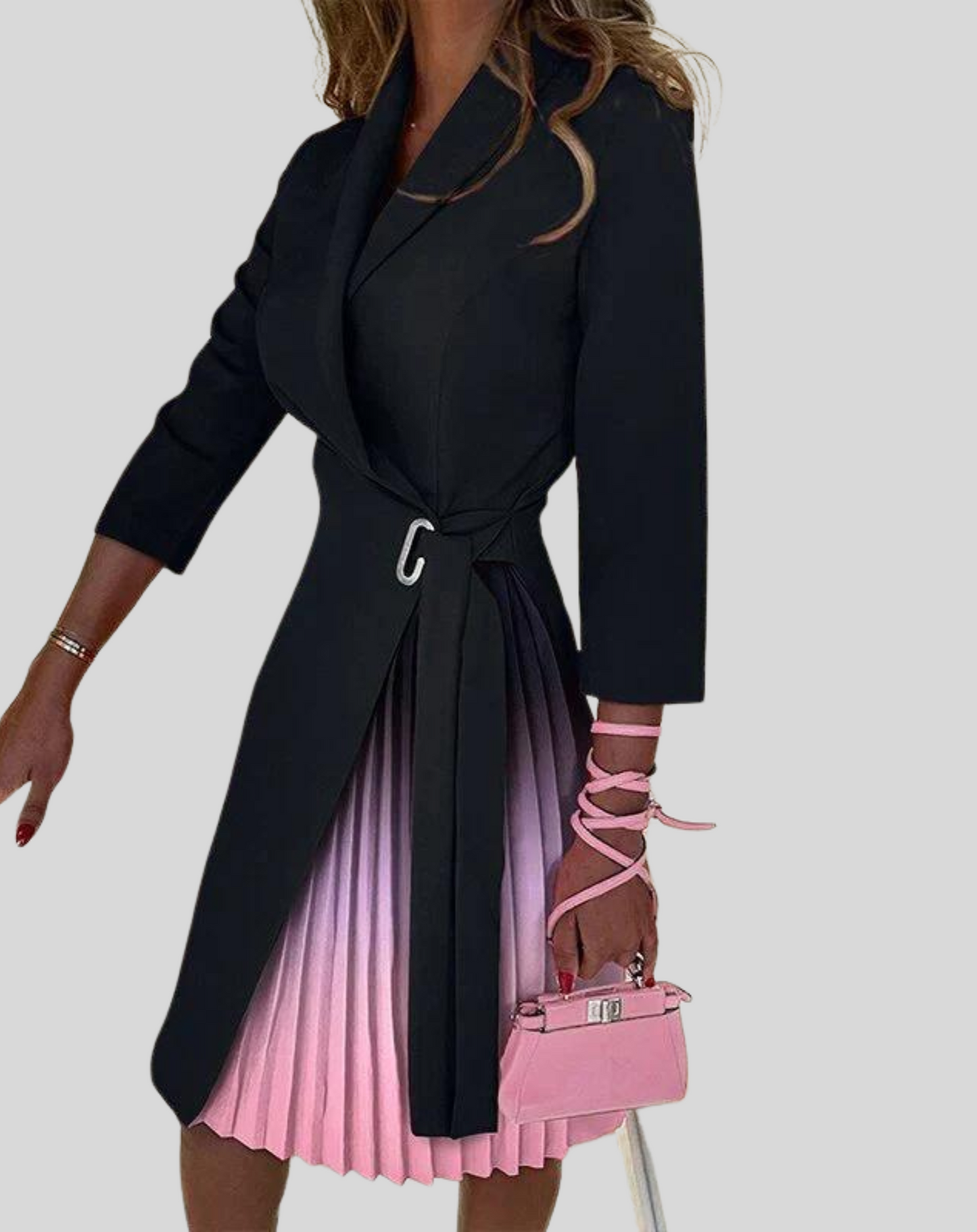 Aurélie - Robe Blazer Élégante - Longueur Au Genou Et Style