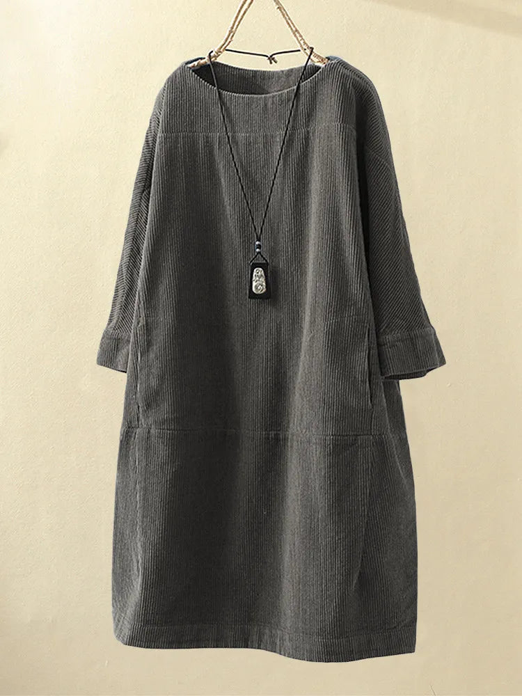 Eugénie - Robe En Velours Côtelé