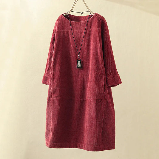 Eugénie - Robe En Velours Côtelé