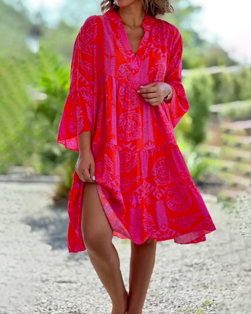 Yvonne - Robe bohème géométrique