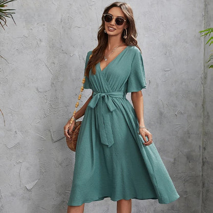 Amelia - Robe portefeuille midi