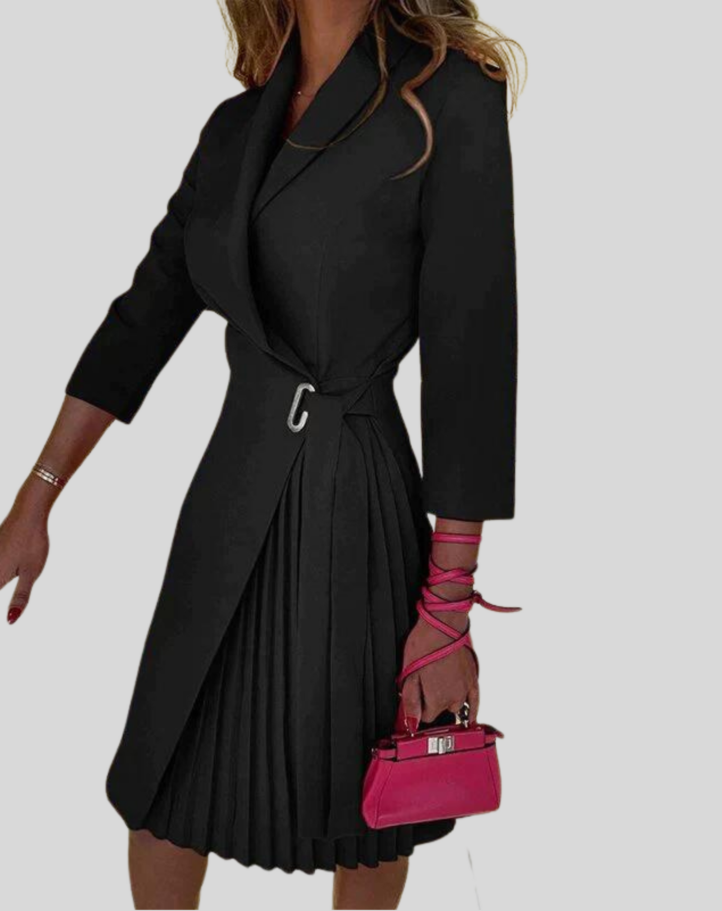 Aurélie - Robe Blazer Élégante - Longueur Au Genou Et Style
