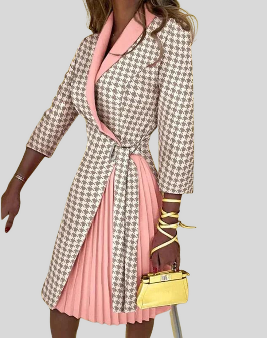 Aurélie - Robe Blazer Élégante - Longueur Au Genou Et Style