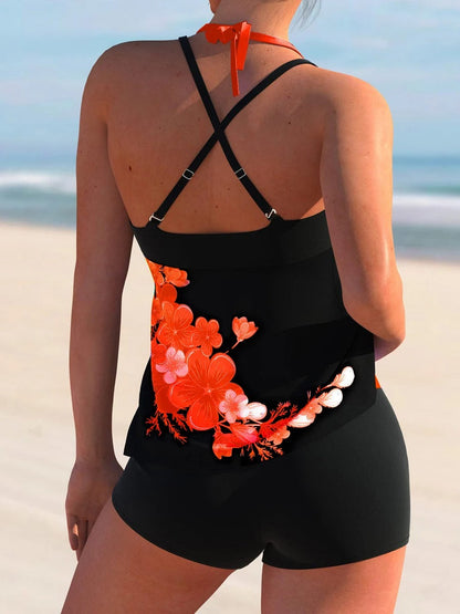 Émilane - Maillot De Bain Imprimé Floral Avec Finition Élégante