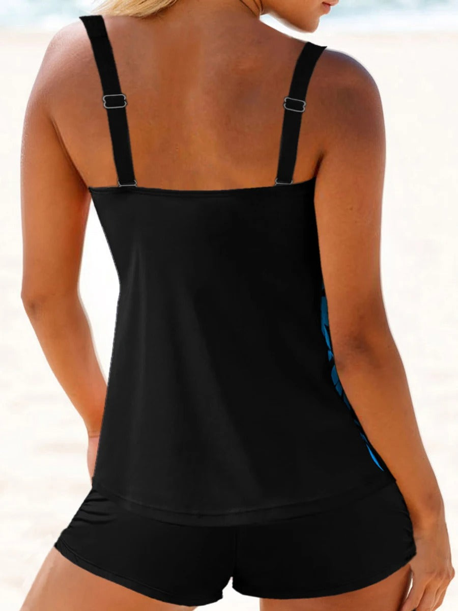 Elphina - Tankini Avec Bretelles Doubles Et Imprimé Unique